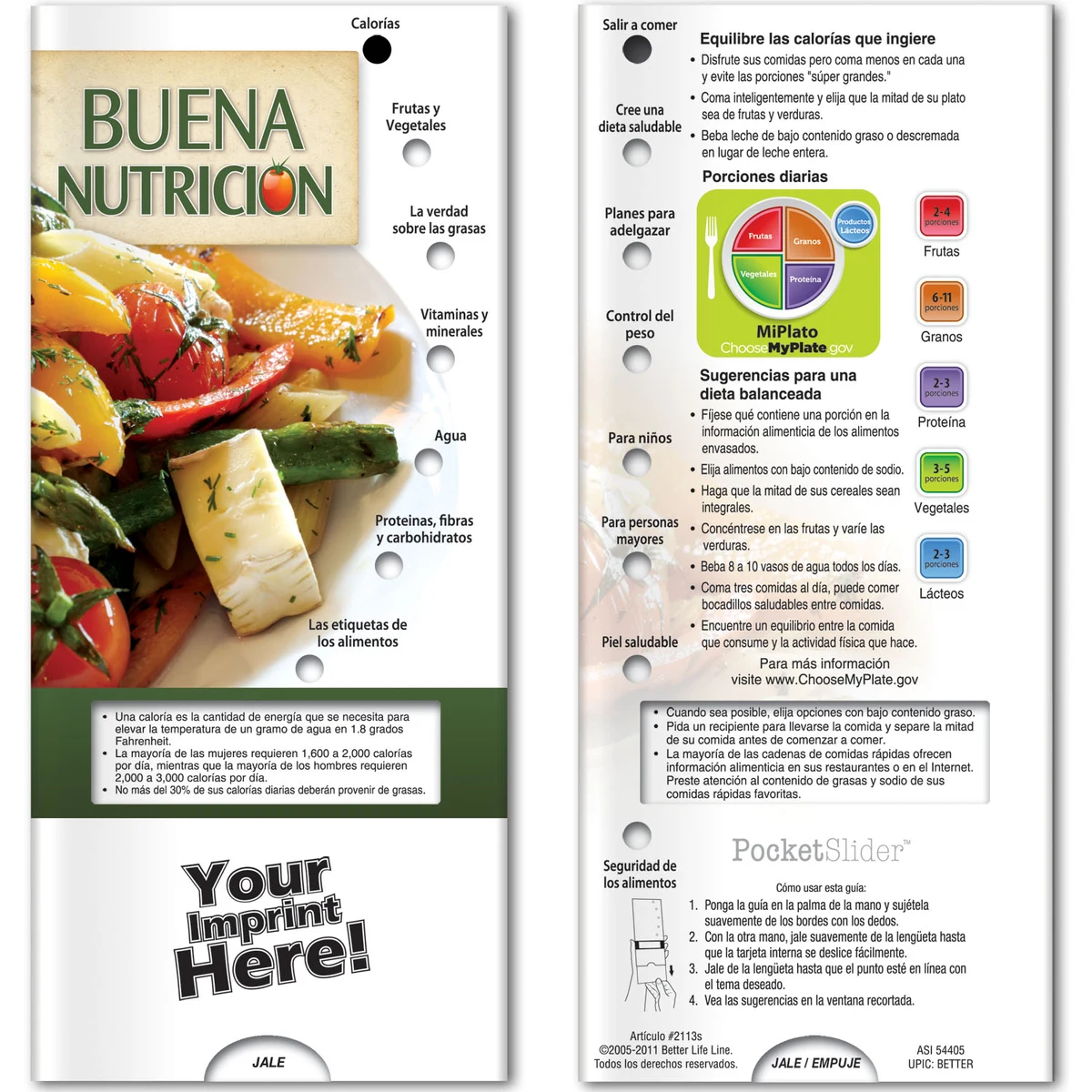 Pocket Slider - Good Nutrition (Spanish) 1