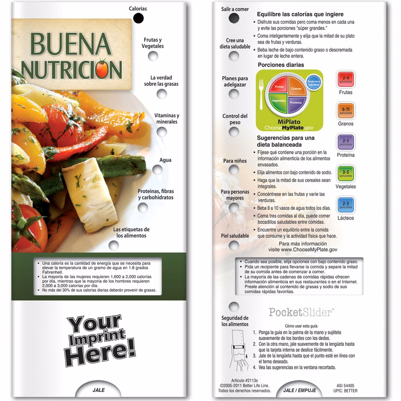 Pocket Slider - Good Nutrition (Spanish)