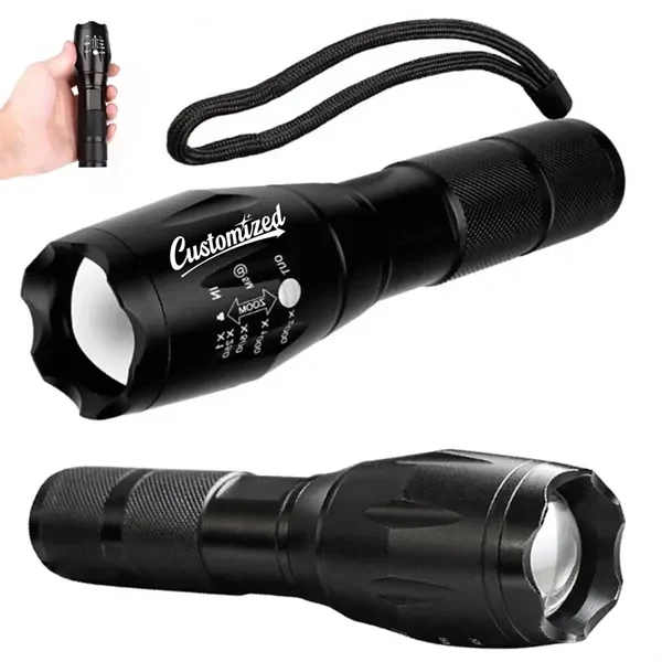 Custom Aluminum Zoomable Tactical LED Flashlight — Multi-Mode Emergency Outdoor Safety 1