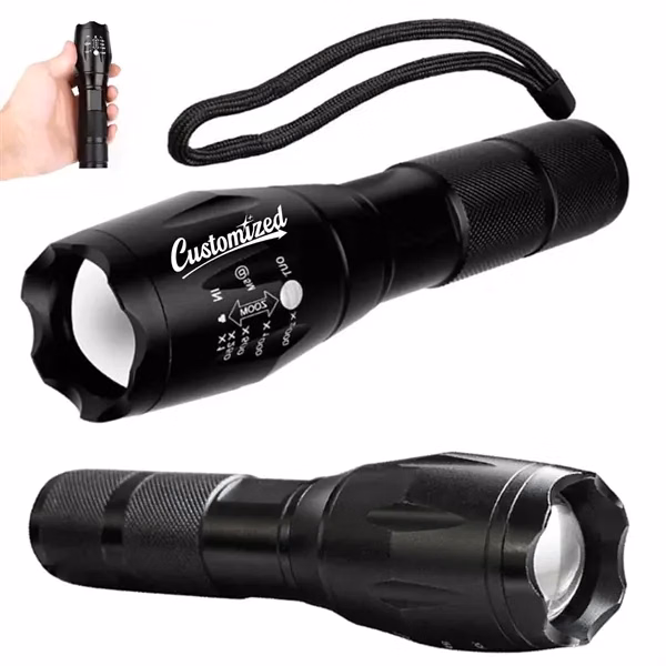 Custom Aluminum Zoomable Tactical LED Flashlight — Multi-Mode Emergency Outdoor Safety