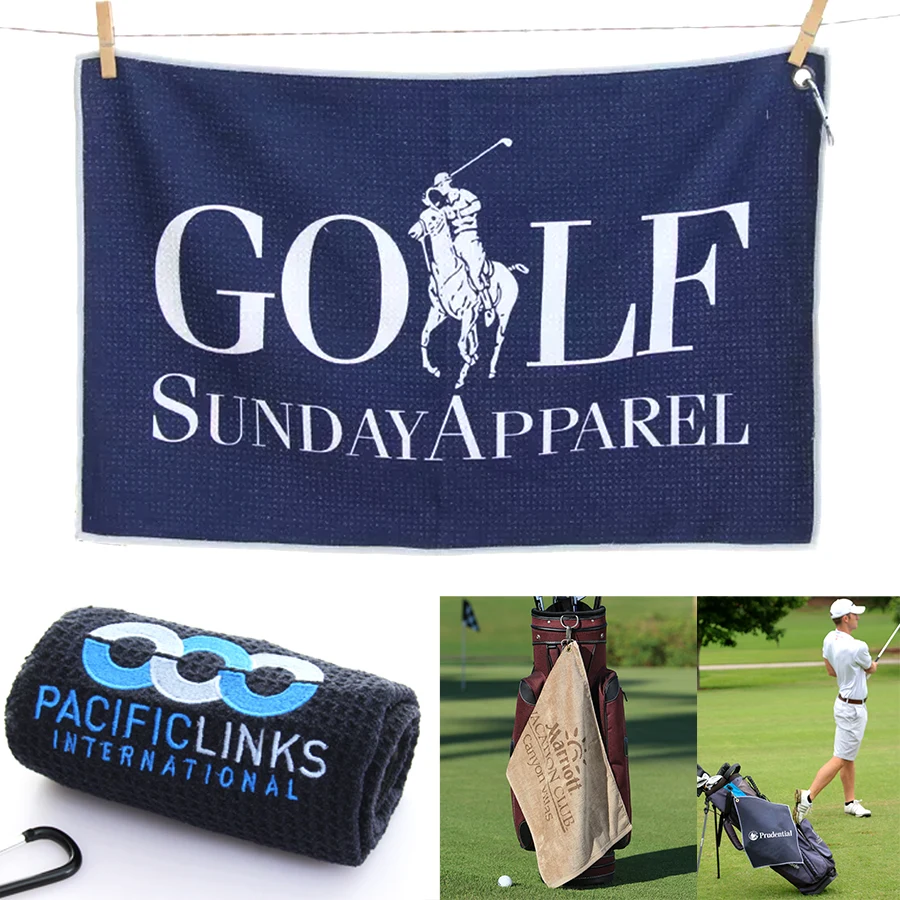 Waffle Golf Towel With Hook 1