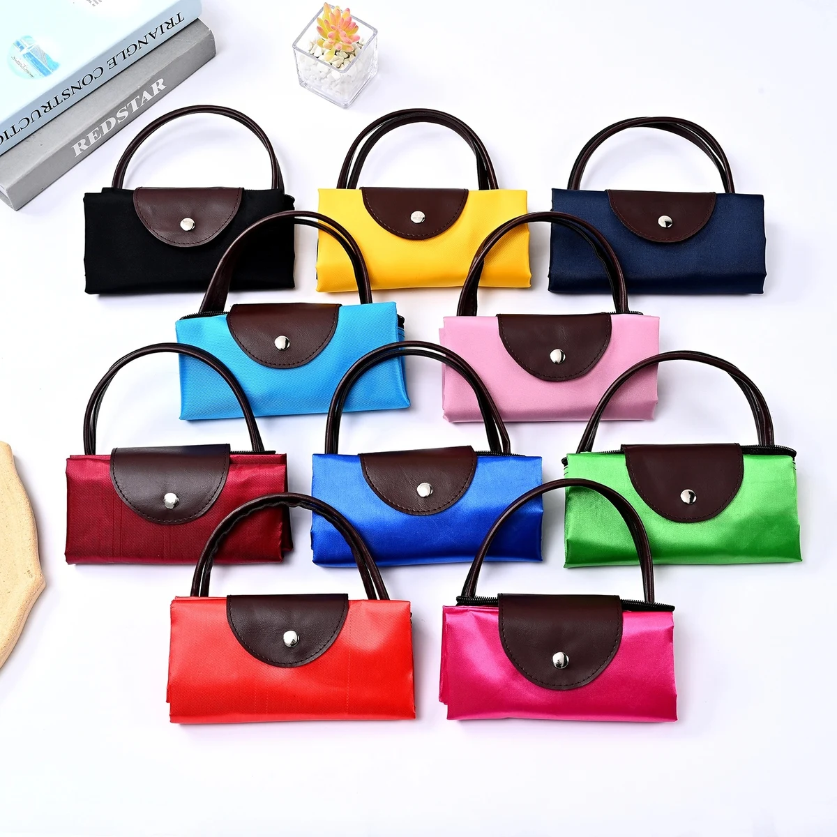 Multifunctional Folded Carry Bag,Folding Shopping Tote Bag, custom tote bag with logo imprint 1