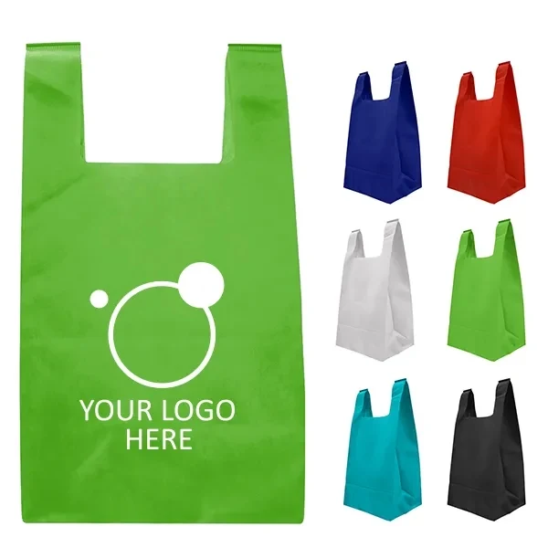 T-Shirt Styled Poly Tote Bags-11x14.25 x7 1