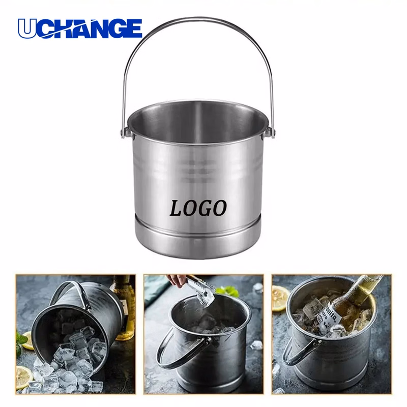 Stainless Steel Ice Bucket Beverage Cooler for Bars & Parties