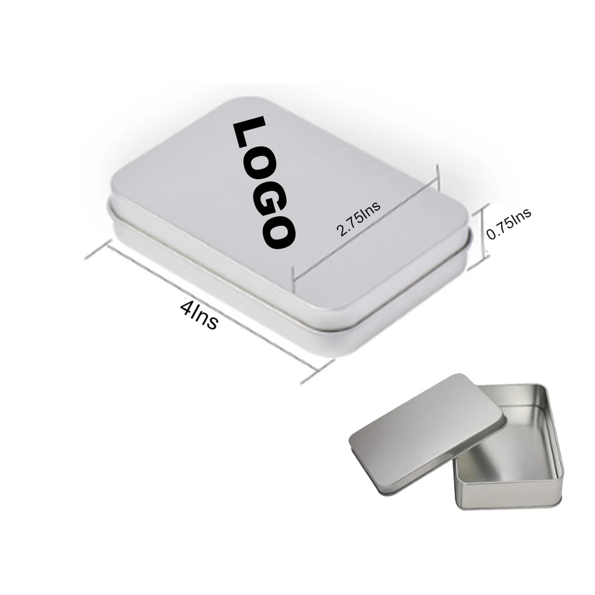 Rectangular Tin Iron Box 1