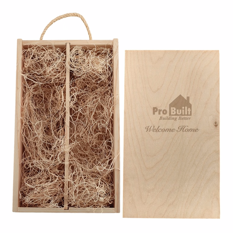 Rustic Laser-Engraved Double Wood Box