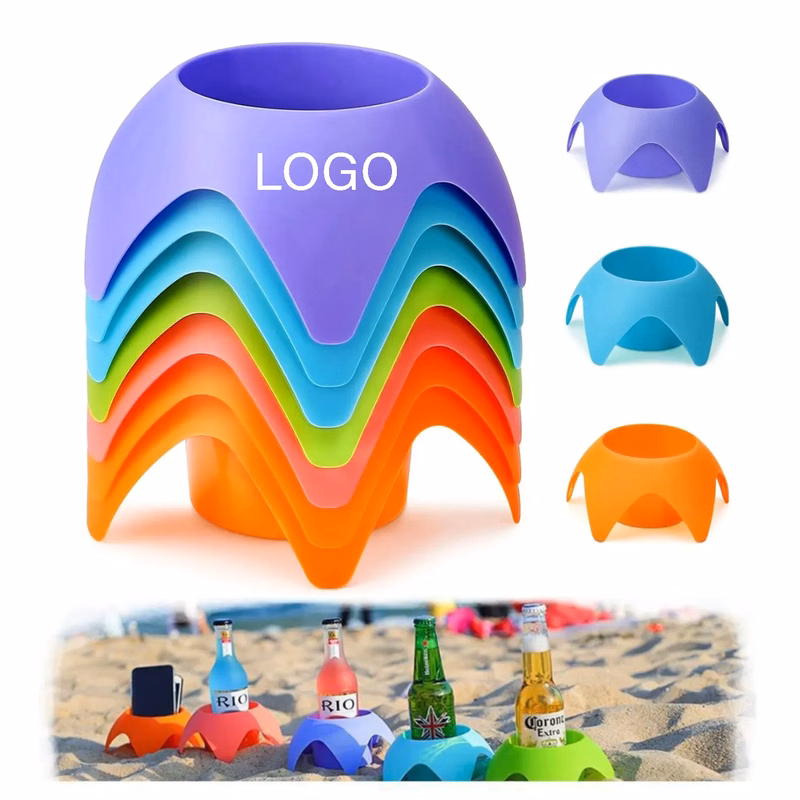 Portable beach beer and beverage holder
