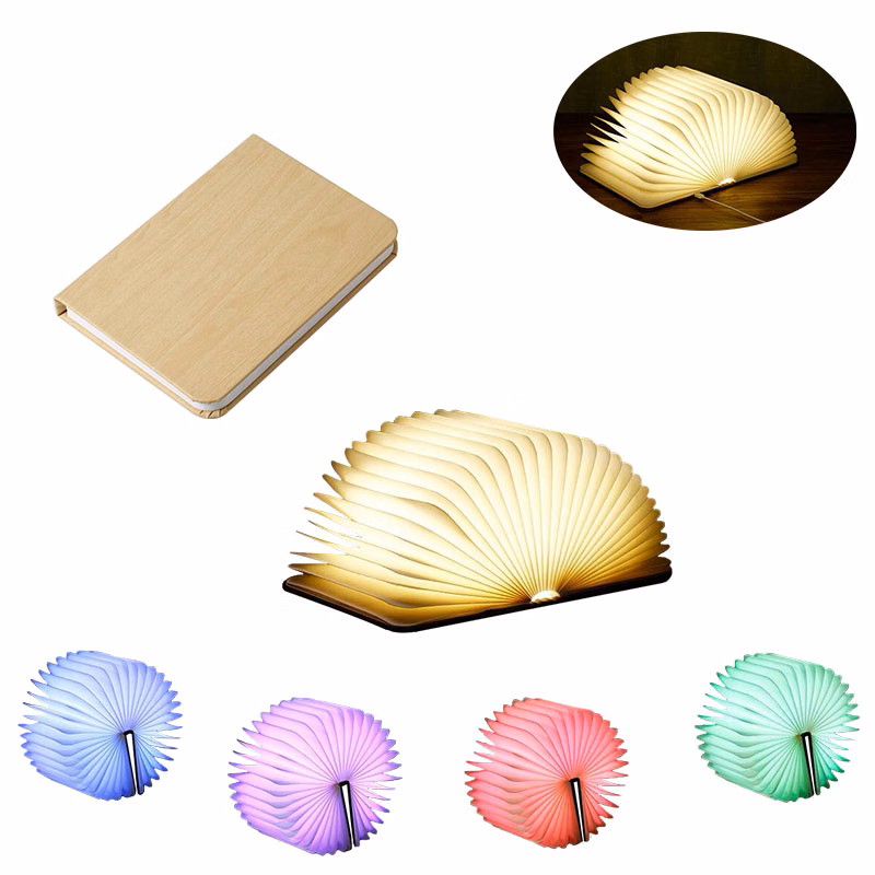 Folding USB Rechargeable Book Shaped LED Lamp