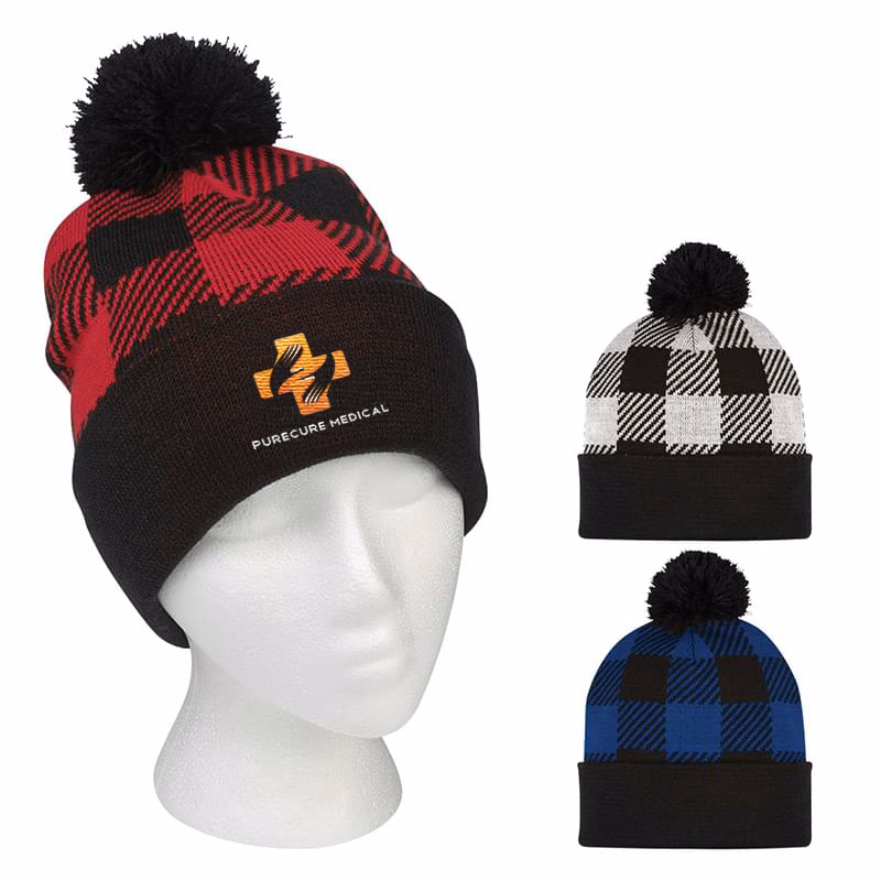 Northwoods Pom Beanie With Cuff