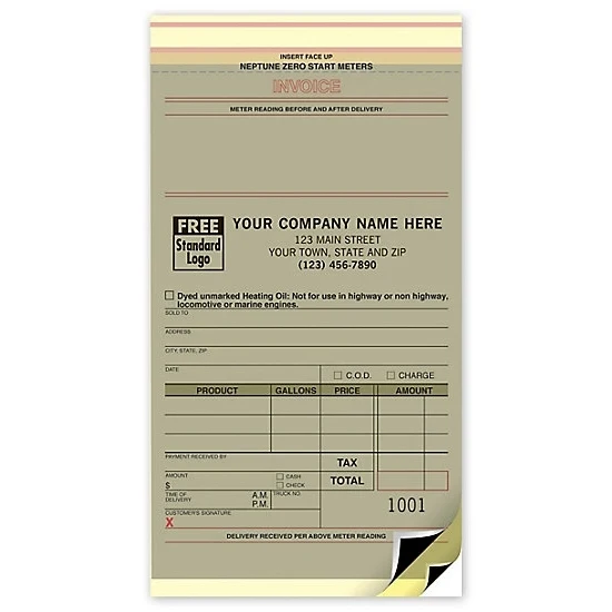 Fuel Meter Tickets With Carbons, Neptune 1