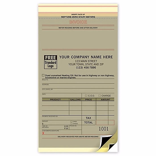 Fuel Meter Tickets With Carbons, Neptune