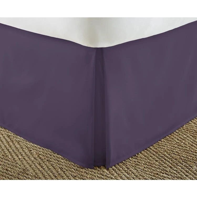 Premium Bed Skirts - Purple Twin Pleated 1