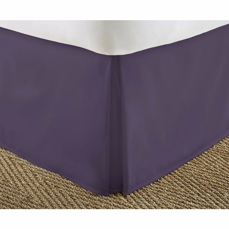 Premium Bed Skirts - Purple King Pleated