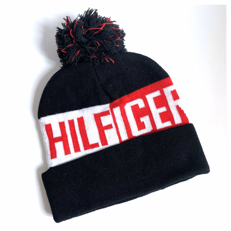 Knit Pom Beanie with Cuff