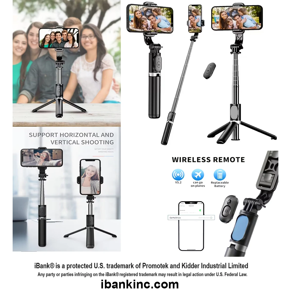 iBank ® Bluetooth Selfie Stick 1
