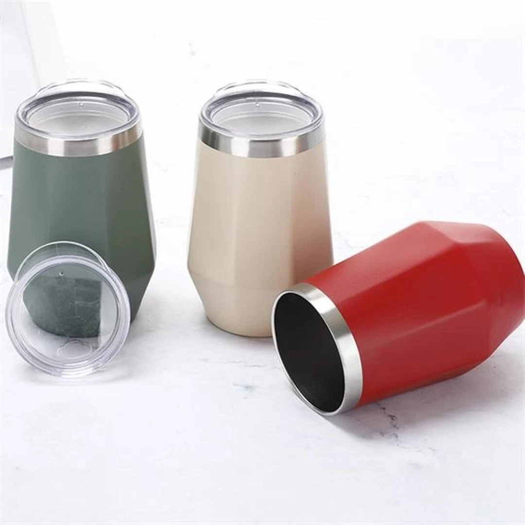 Double Wall Stainless Wine Tumbler - 12 Oz. 1