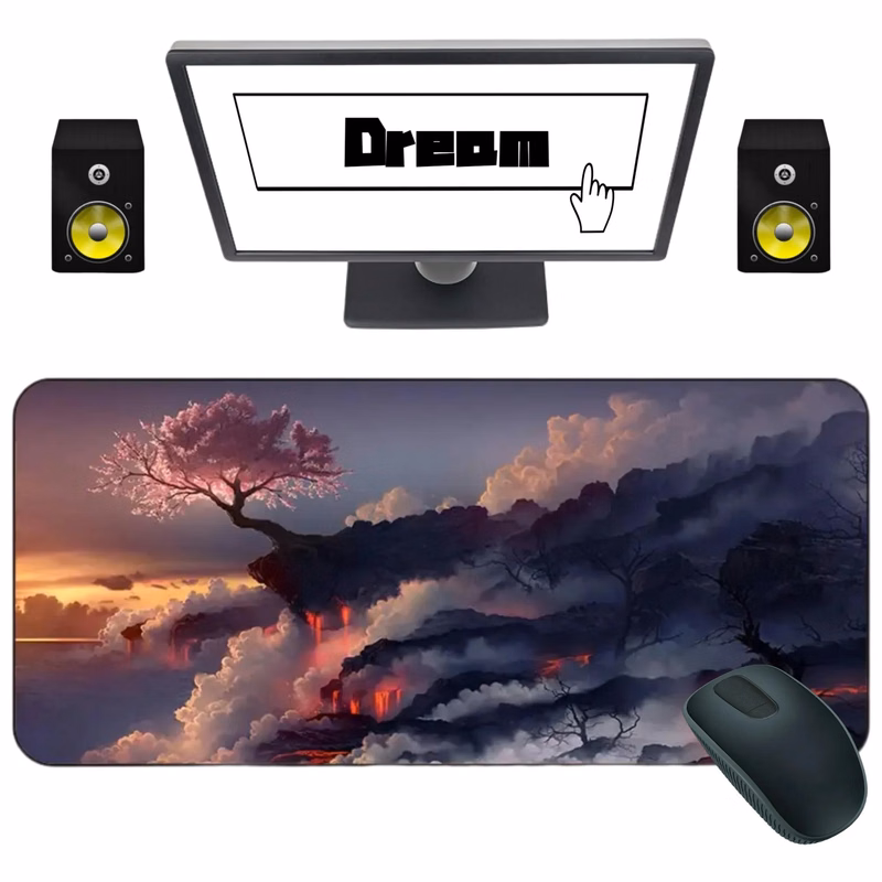 MOQ 10 Full Color 31.5" x 12" x 1/8" Stitched Edge Mouse Pad