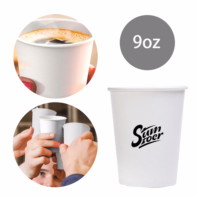 MOQ 100 9oz Disposable Paper Cup