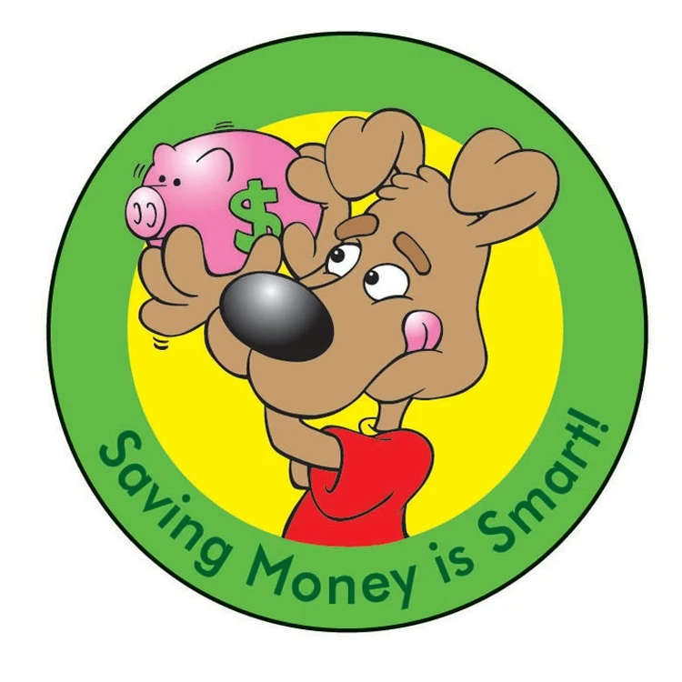 STICKERS - Saving Money is Smart! Sticker Roll 1