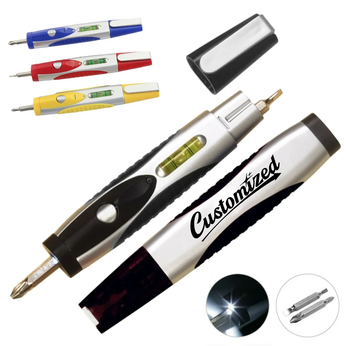 Multi Tool LED Pen with Interchangeable Screwdriver Bits 1