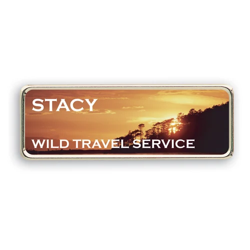 Metal Framed Badge (1"X3") 1
