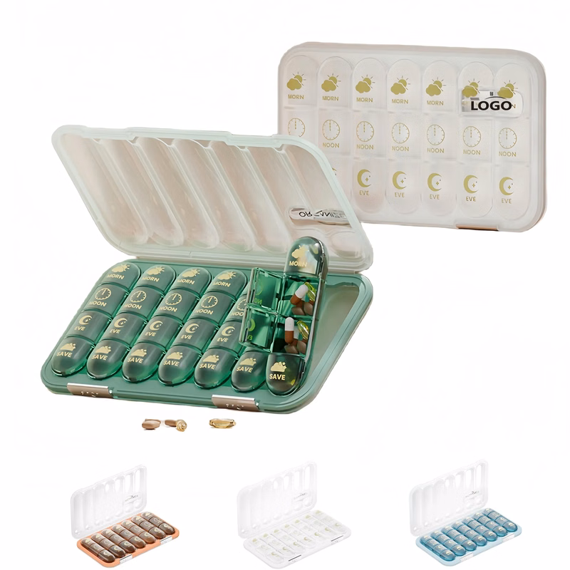 Portable Large Capacity Moisture Proof Weekly Pill Organizer
