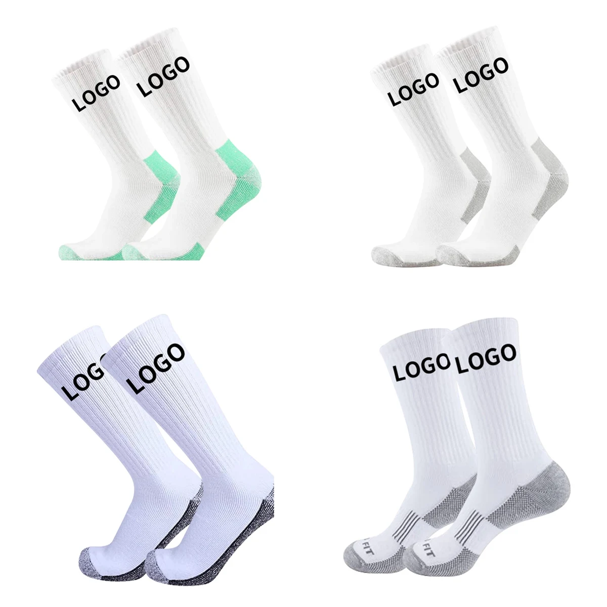 High Performance Cotton Basketball Adult Athletic Crew Socks 1