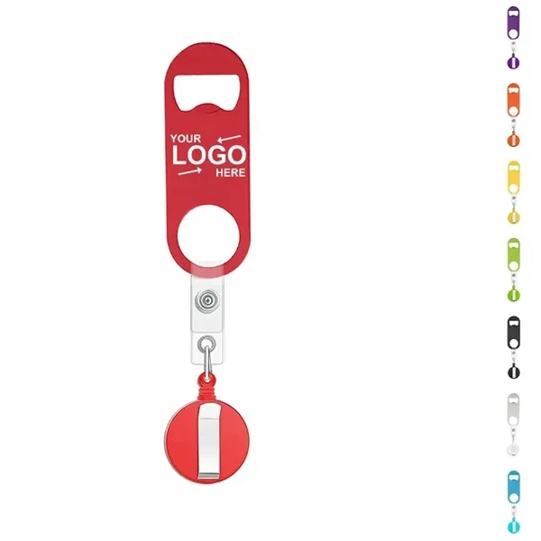 Custom Retractable Bottle Opener with Belt Clip — Plastic Bar Portable Tool 1