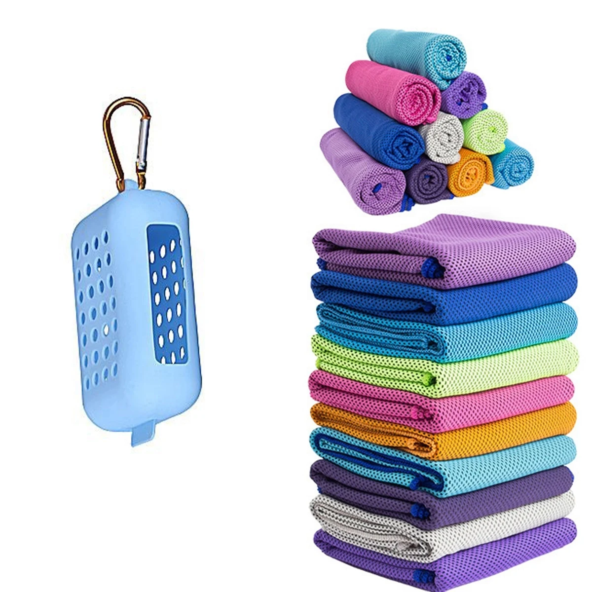 Cooling Towel With Portable Silicone Bag 1