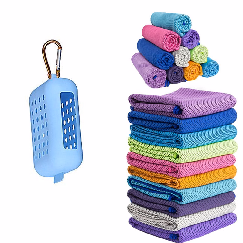 Cooling Towel With Portable Silicone Bag