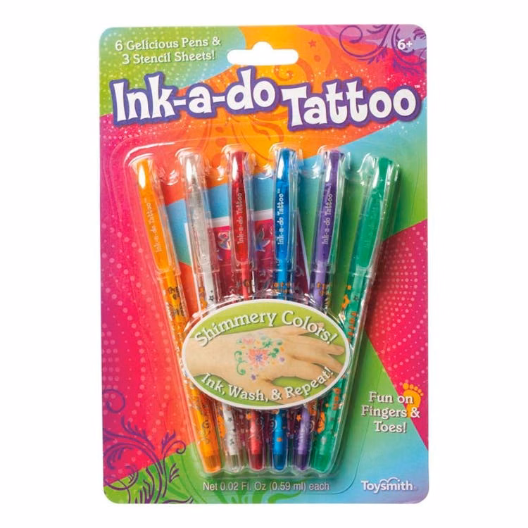 Ink-A-Do Tattoo Gel Pens 6-Pack