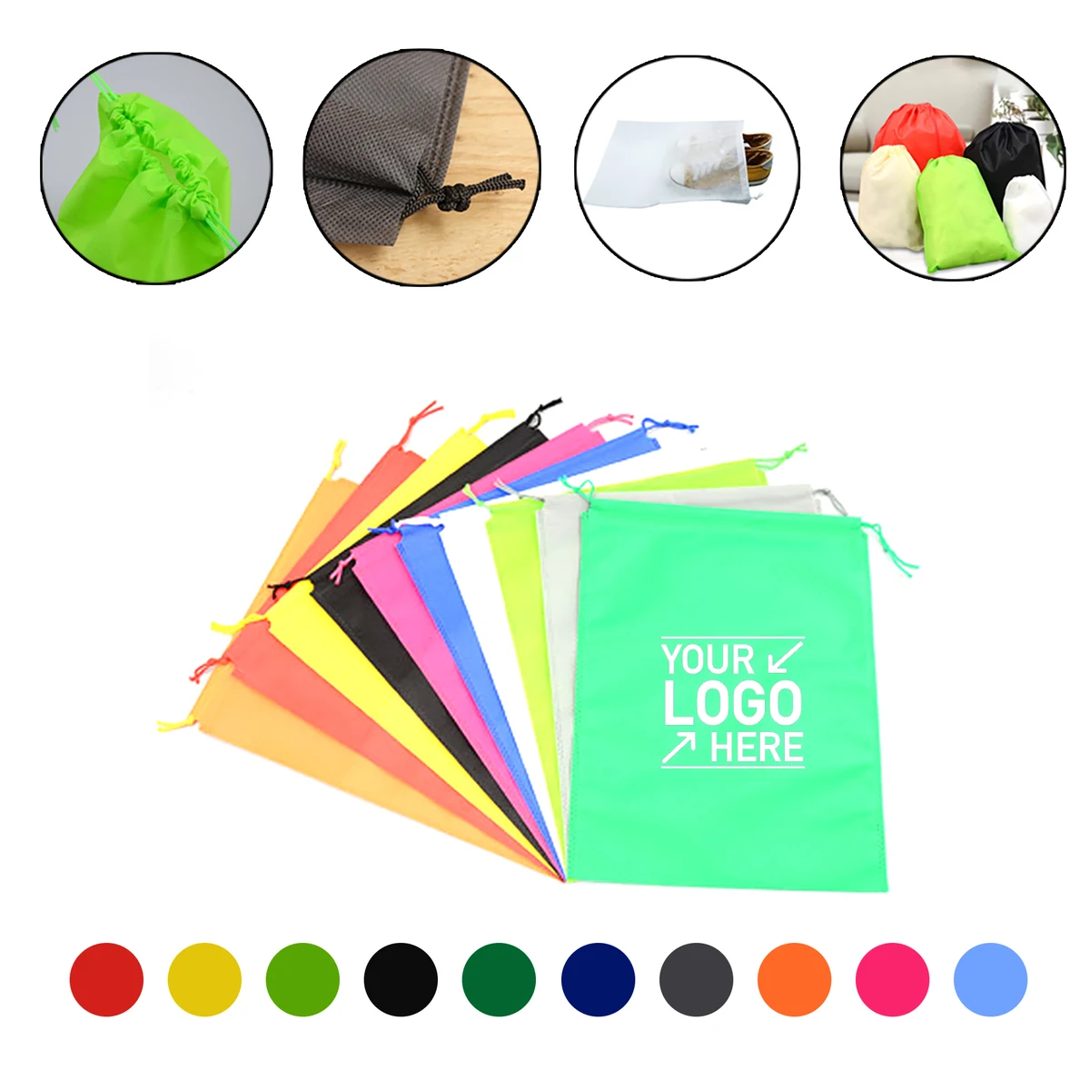 Non-woven Fabric Drawstring Storage Bag 1