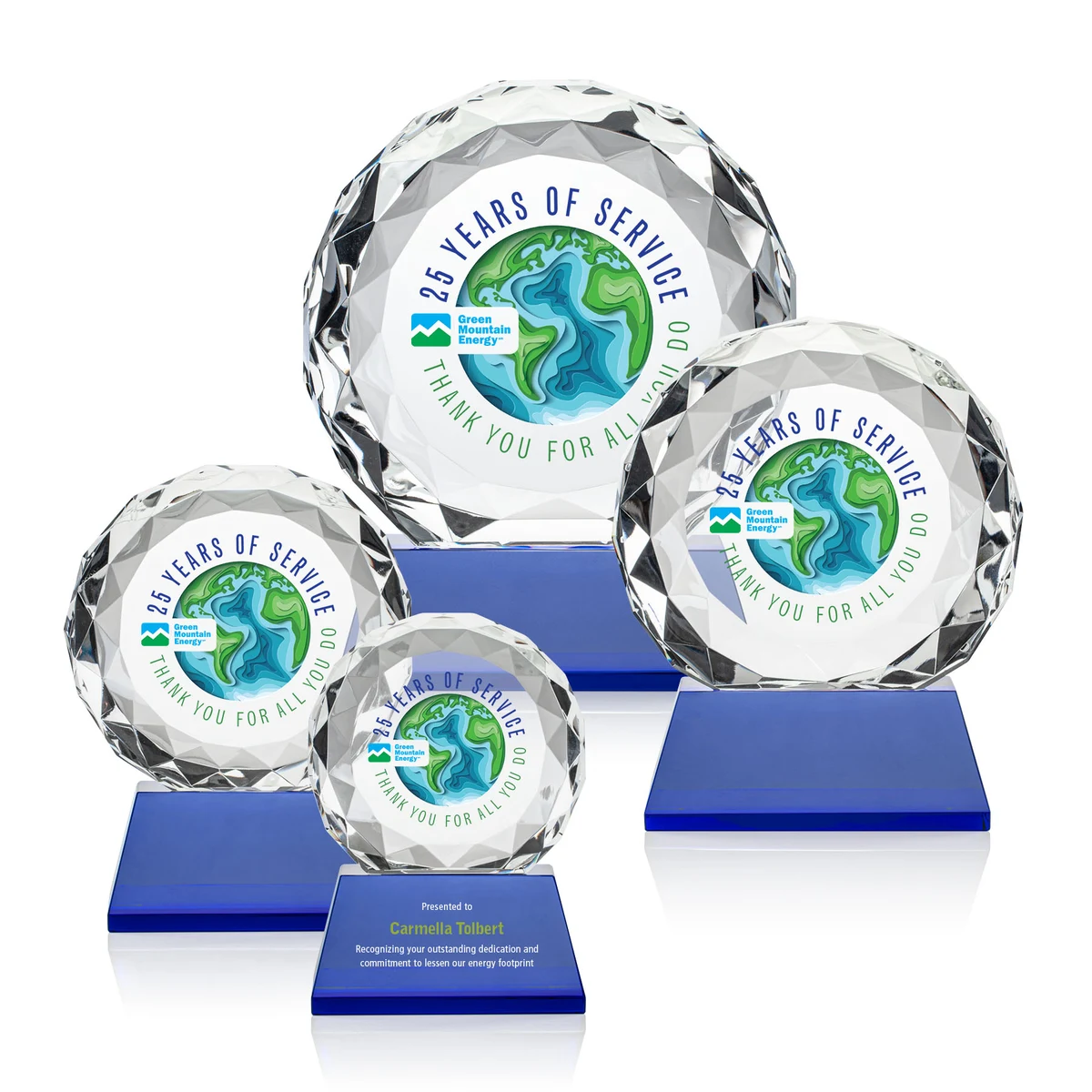 Seville VividPrint™ Award on Entwhistle Base - Blue 1