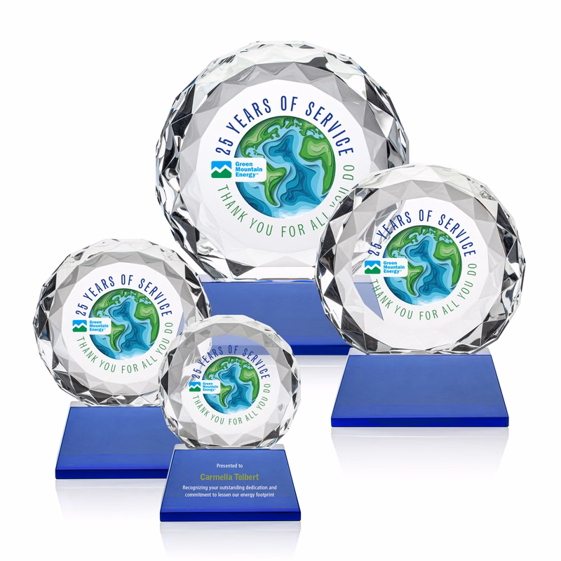 Seville VividPrint™ Award on Entwhistle Base - Blue