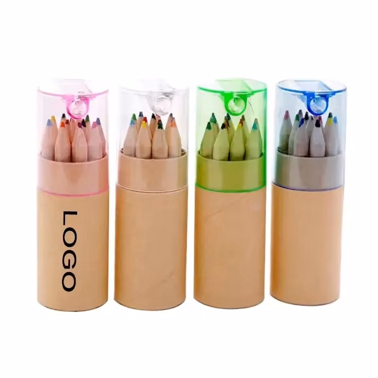 Colored Pencil Set in Tube with Sharpener