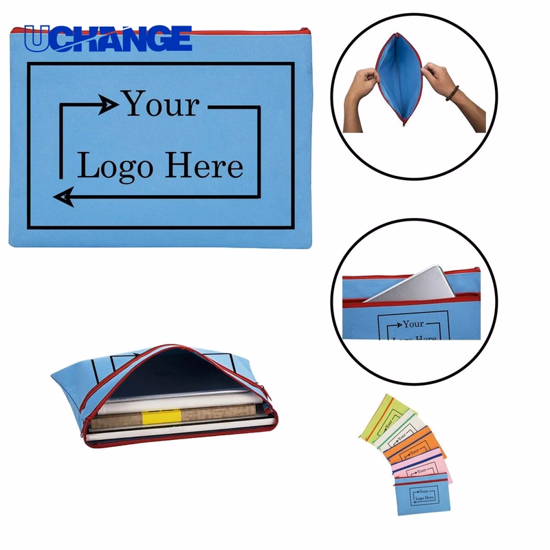 Travel Silkscreen Colored Canvas Zipper Cosmetic Pouch Organizer