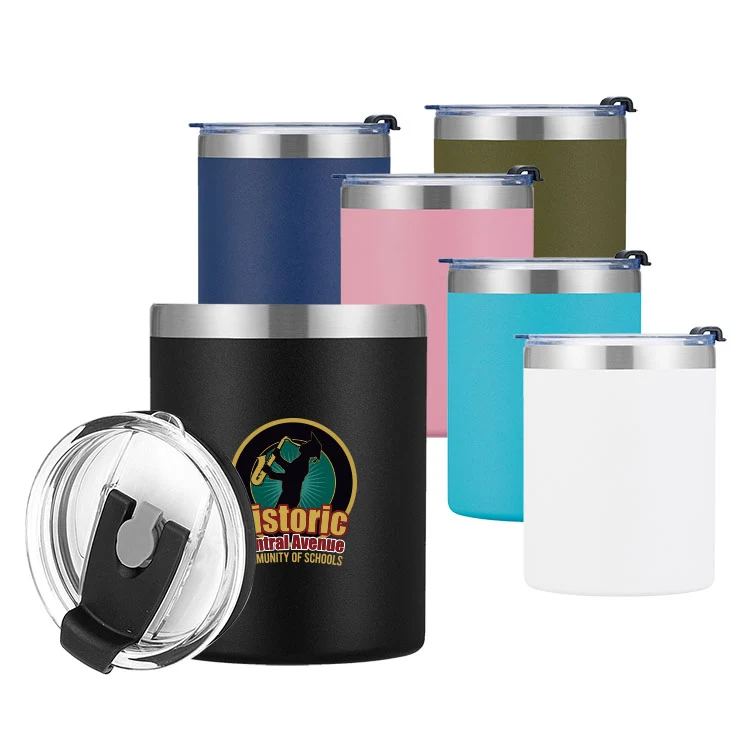 12 oz. SS Lowball Tumbler with Lid 1