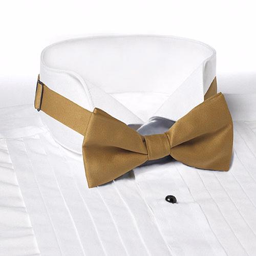 Vegas Gold Banded Bow Tie