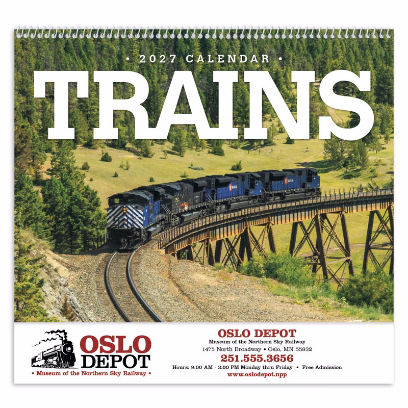 Triumph® Calendars Trains Calendar