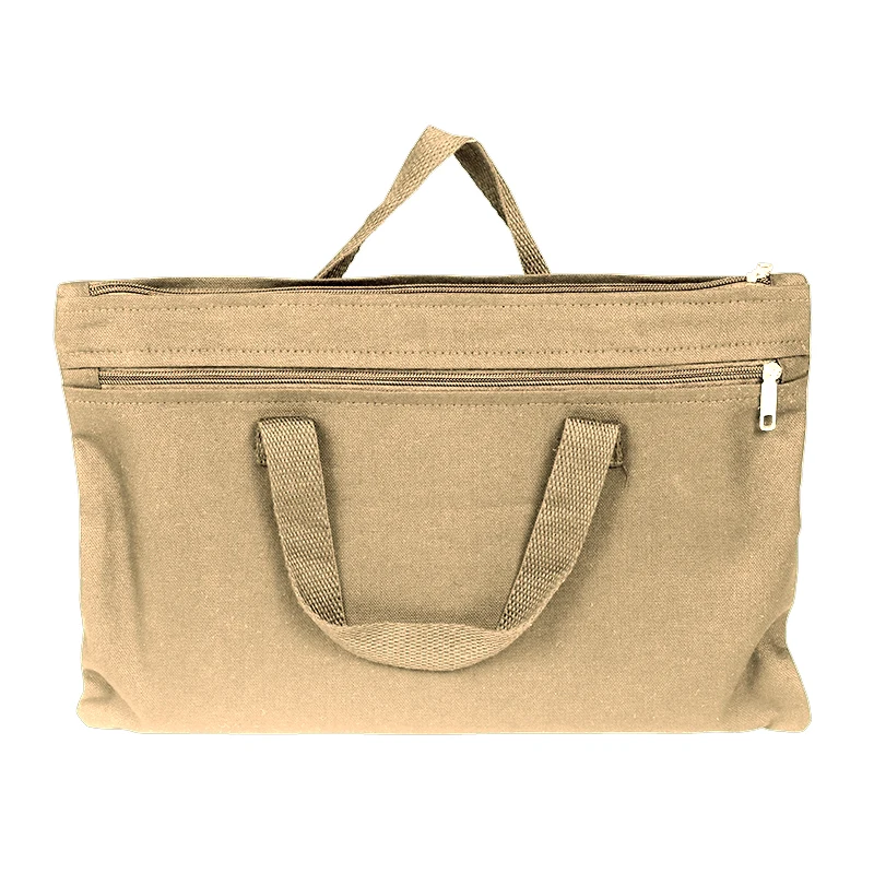 Cotton Canvas Document Bag - Natural Color, custom tote bag with logo imprint 1