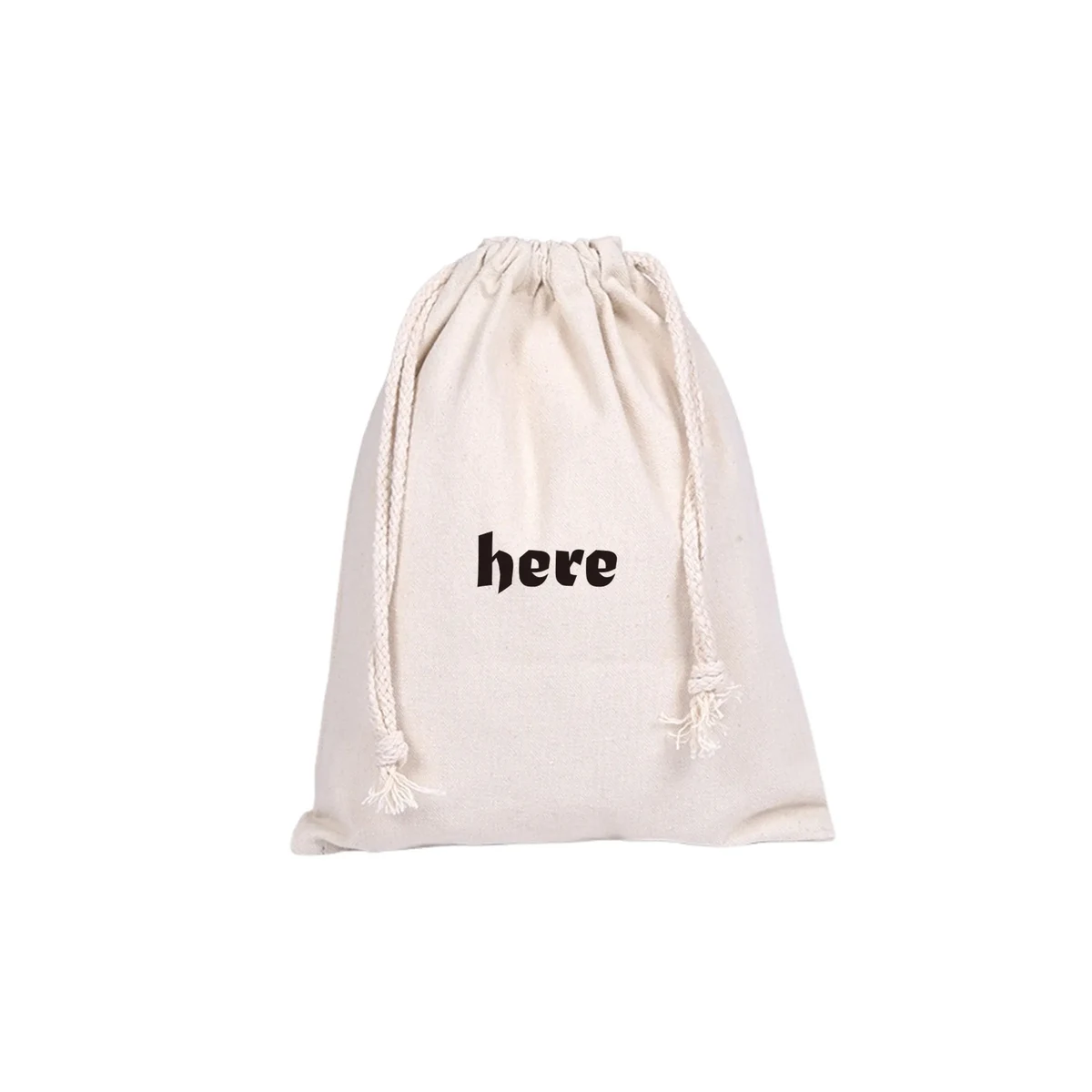 Durable Canvas Drawstring Pouch Bag 1