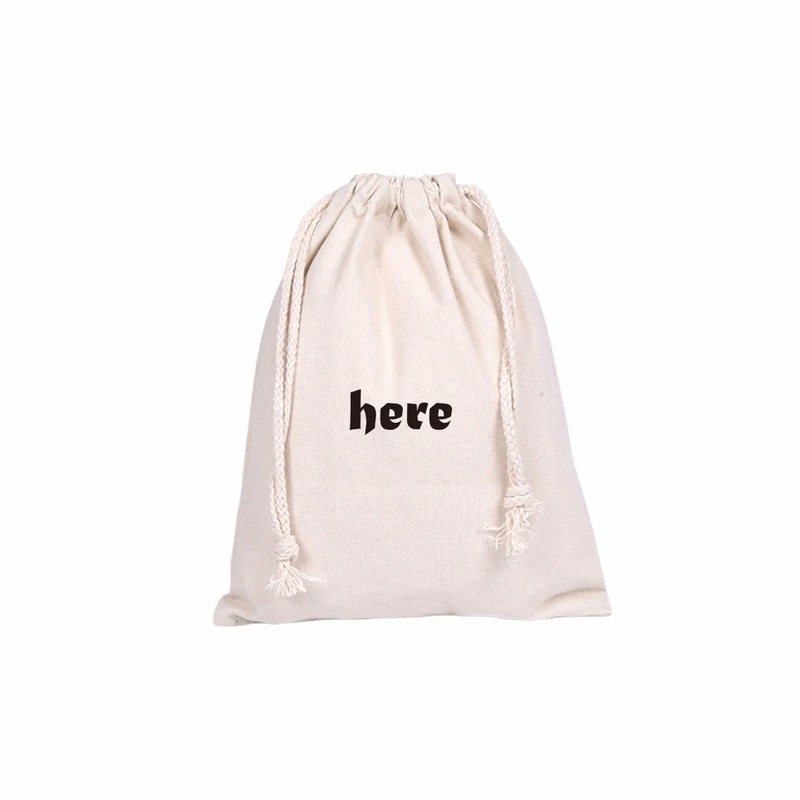 Durable Canvas Drawstring Pouch Bag