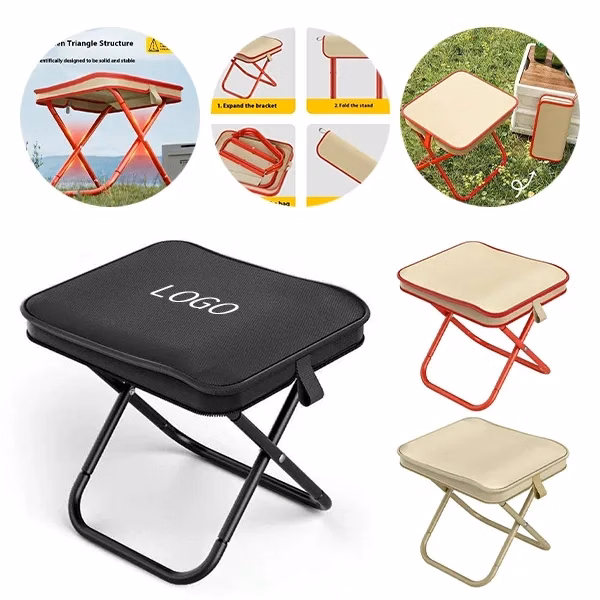 Portable Folding Stool with Storage Compartment