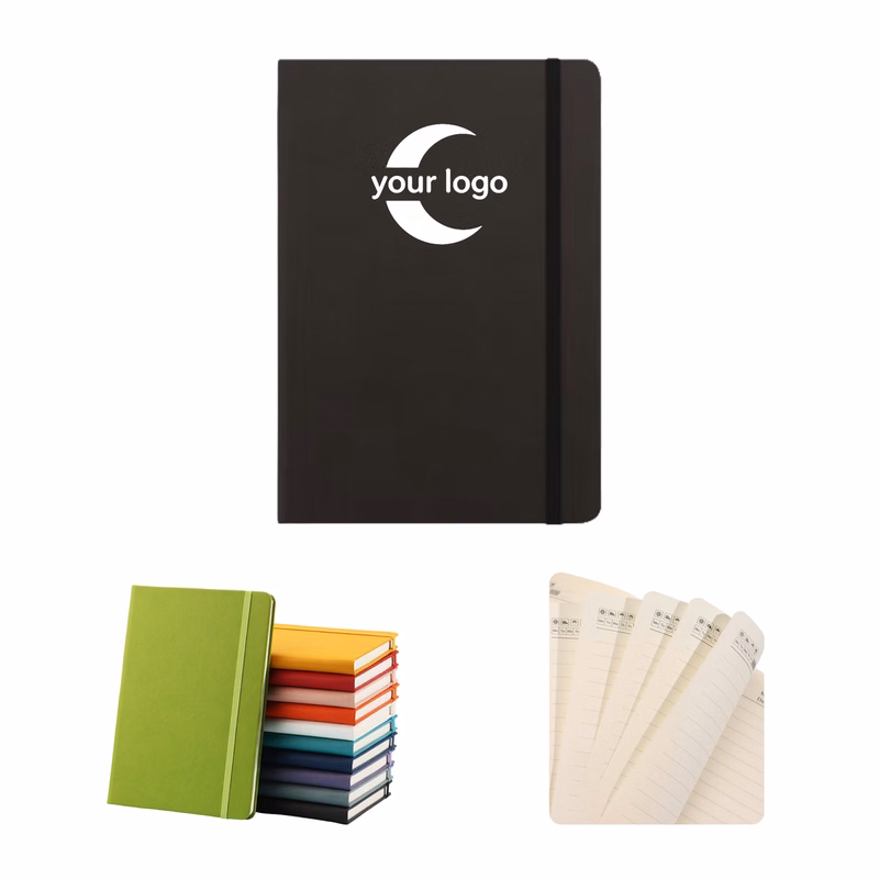A5 PU Leather Hardcover Executive Notebook with Elastic Band