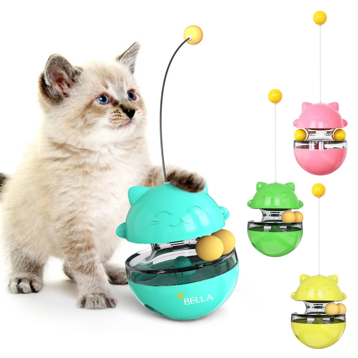 Plastic Cat Toys Kitty Food Dispenser Ball 1