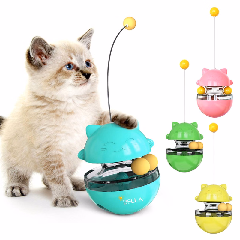 Plastic Cat Toys Kitty Food Dispenser Ball