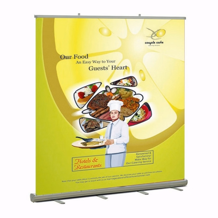 Wide Standard Retractable Banner Stand Kit, Vinyl, 96" x 80"