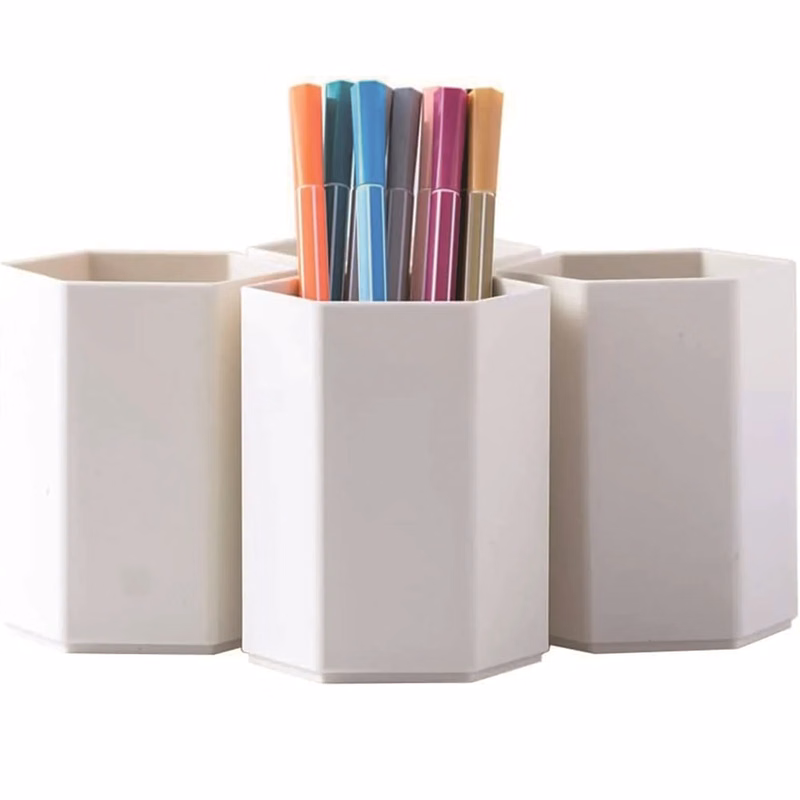 Non-slip Hexagon Plastic Pen Holder