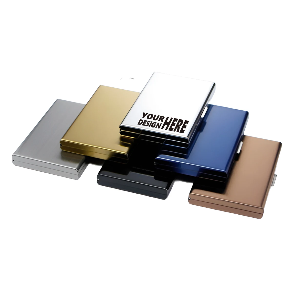 MOQ50 Personalized Stainless Steel Blocking Card Holder 1