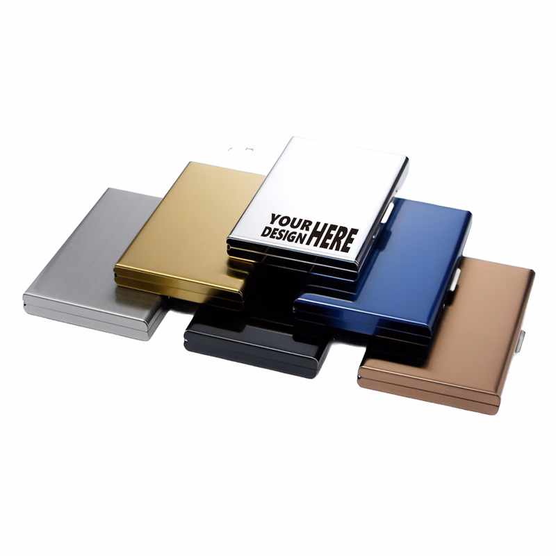 MOQ50 Personalized Stainless Steel Blocking Card Holder